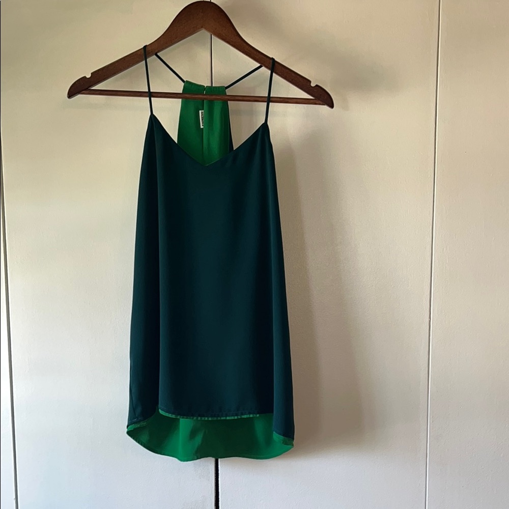 Express Reversible Green Sleeveless  Top